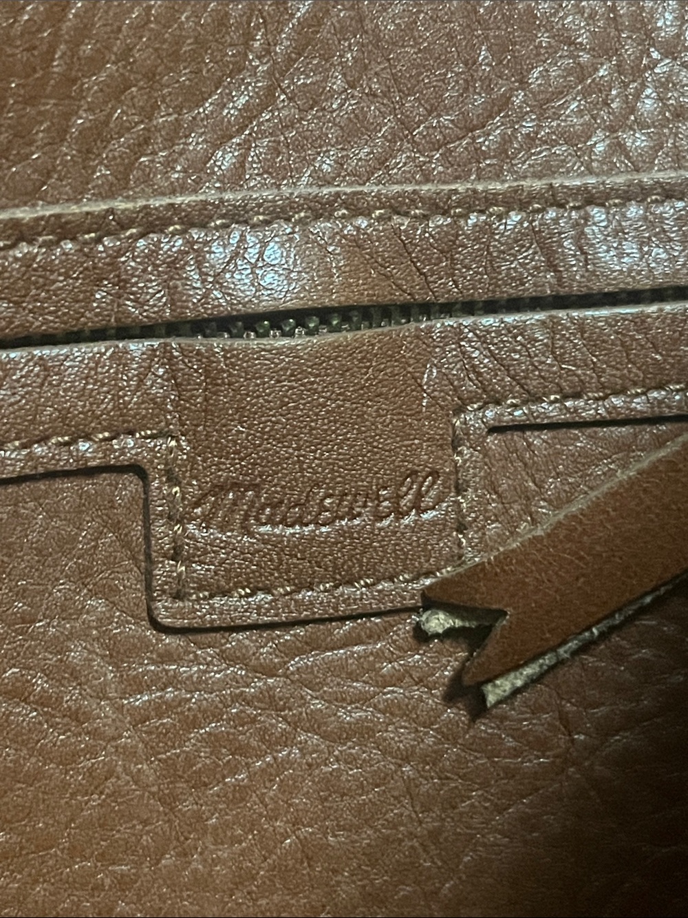 MADEWELL TRANSPORT TOTE, ENGLISH SADDLE W/CARD WALLET - Picture 3 of 15